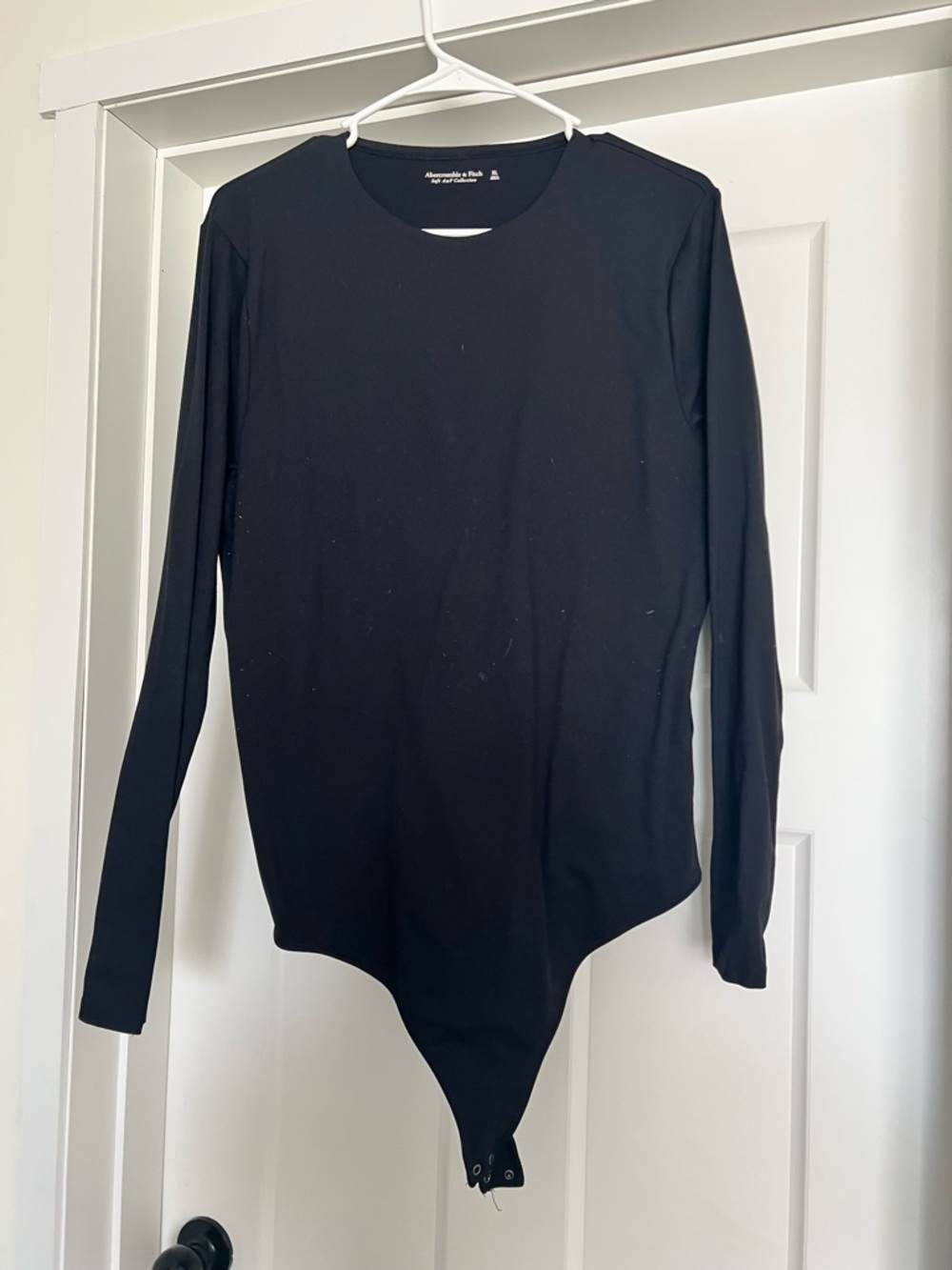 Abercrombie & Fitch Black Crewneck Bodysuit - Soft A&F Collection
